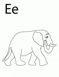 Английский алфавит, слон 