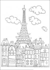 Раскраски европа путешествие европа париж эйфелевая башня 