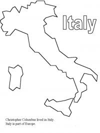 Раскраски европа путешествие страна европа италия карта 
