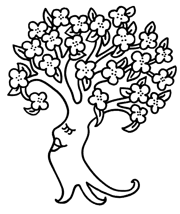 Раскраска для детей: удивительное дерево 