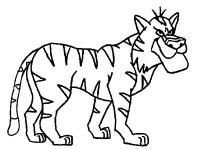 Раскраски животные распечатать бесплатно тигр 