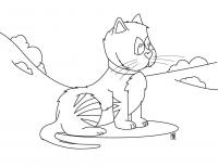 Распечатать раскраску кошки, коты и котята 