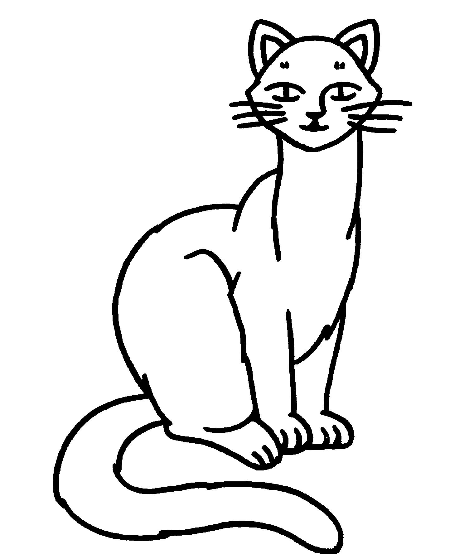 Распечатать бесплатные раскраски для детей: животные: кошки, котята 