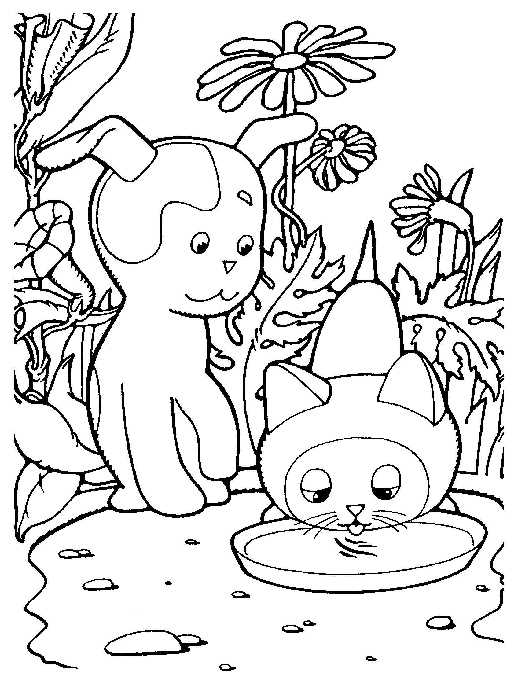 Рисунки для витражных красок из мульфильма котенок по имени гав 