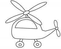Раскраски для мальчиков - возраст 4 года, вертолетик 