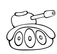 Раскраски для мальчиков - возраст 4 года, танк 