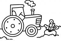 Раскраска трактор. раскраска простая раскраска трактор для малышей, разукрашка для маленьких детей, раскраска для малышей трактор 