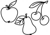 Раскраска фрукты. раскраска простая раскраска для малышей, раскраска яблоко, разукрашка груша, раскраска вишня 