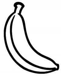 Раскраски для малышей - банан 