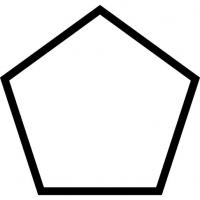Раскраски геометрические фигуры из бумаги пятиугольник контур для вырезания из бумаги 