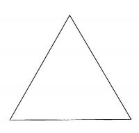 Раскраски геометрические треугольник контур для вырезания из бумаги 