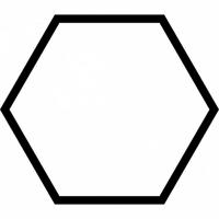 Раскраски фигуры шестиугольник контур для вырезания из бумаги 