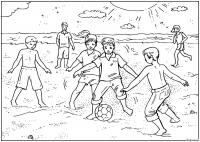 Раскраски дети праздник 1 июня день защиты детей дети футбол мяч игра лето 