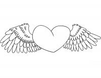 Сердце ангел с крыльями 