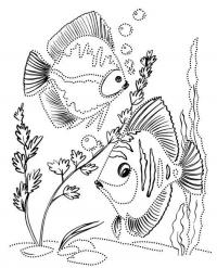 Раскраски для детей. аквариумные рыбки 