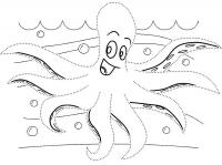 Раскраски осьминог осьминог природа море подводный мир 