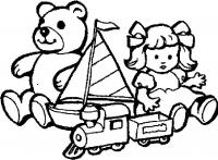 Раскраски детский мир, игрушки, медведь 