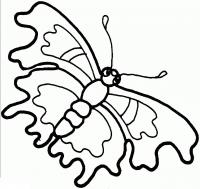Раскраски бабочка с рваными крыльями 