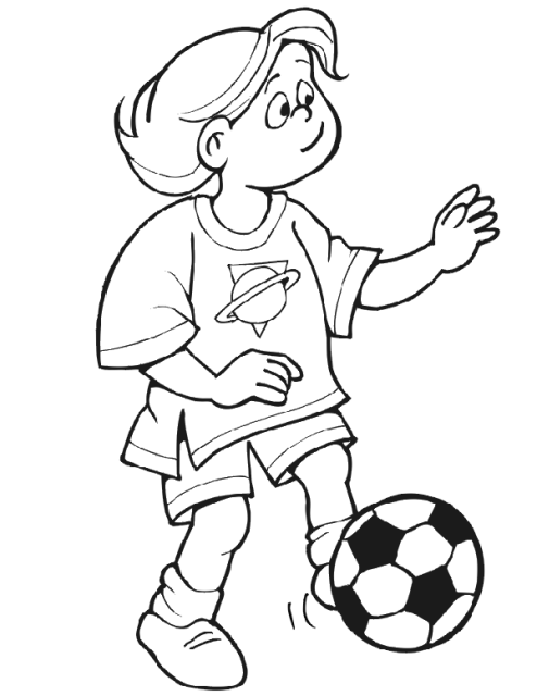 Раскраски футбол футбол, девочка, мяч ,спорт 