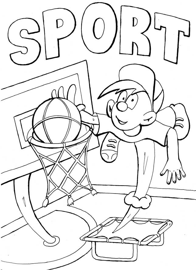 Раскраска Спорт для детей - детские раскраски распечатать бесплатно