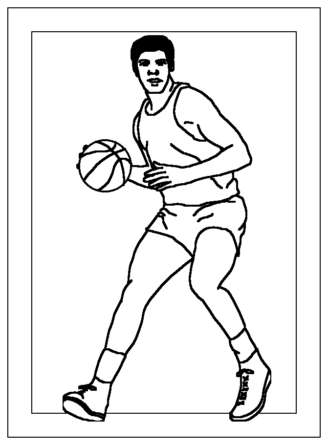 Раскраски спорт баскетбол, мяч. игрок, спорт 