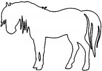 Раскраски вырезания лошадь контур, животные трафарет для вырезания из бумаги 