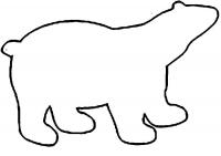 Раскраски вырезания медведь контур, животные  трафаркт для вырезания из бумаги 