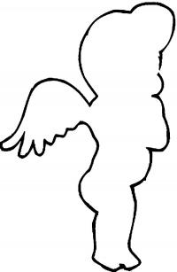Раскраски ангел маленький ангел контур для вырезания из бумаги 
