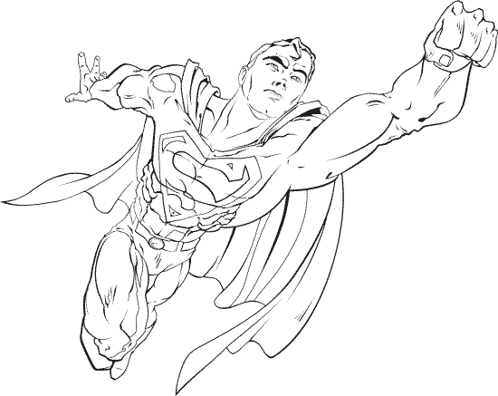 Раскраска супермен 