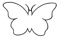 Раскраски бабочки бабочка контур для вырезки из бумаги 