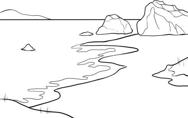 Холст-раскраска под номерами Пейзаж с водопадом 40х50 см. PH9548