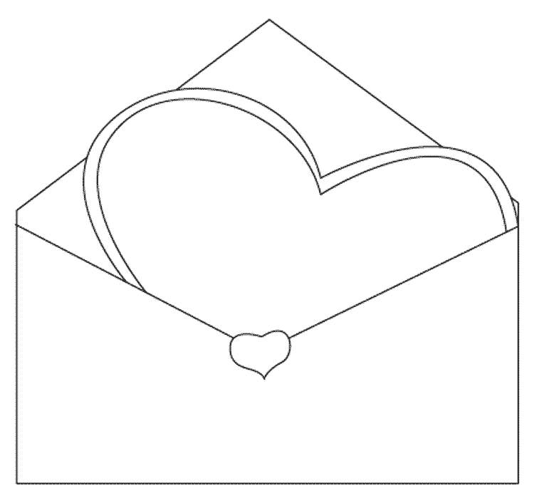 Раскраски валентинка письмо, валентинка, открытка, сердечко, конверт 