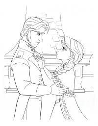 Раскраска ханс и анна. раскраска принц ганс и принцесса анна. анна просит о поцелуе, думаю что именно ганс - её истинная любовь. а он лживый и двуличный подлец. 