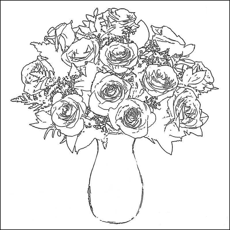 Цветы в вазе розы 