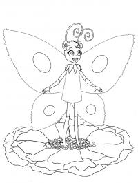 Раскраска бабочка. раскраска цветок, приключения лунтика и его друзей, картинки для детей из мультфильма о лунтике 