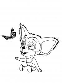 Раскраска малыш и бабочка | раскраски из мультфильма барбоскины ... 