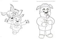 Раскраска ИД Лев Лунтик многоразовые наклейки для малышей Времена года