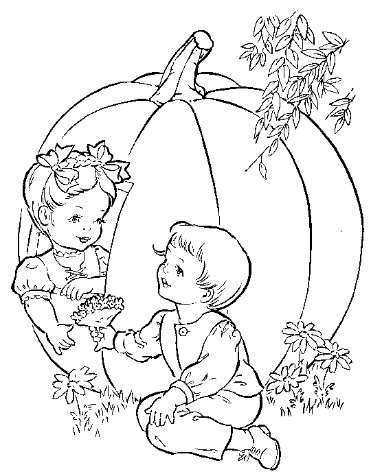 Большая тыква и дети 