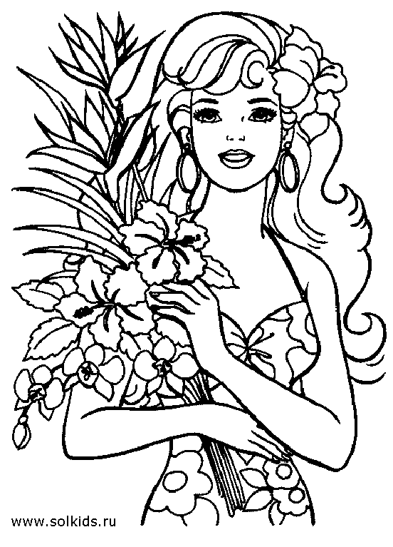 Девушка с цветами 