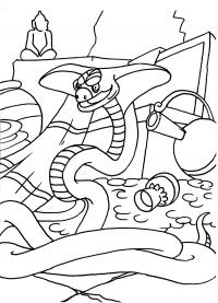 Раскраска белая кобра | раскраски из мультфильма маугли 