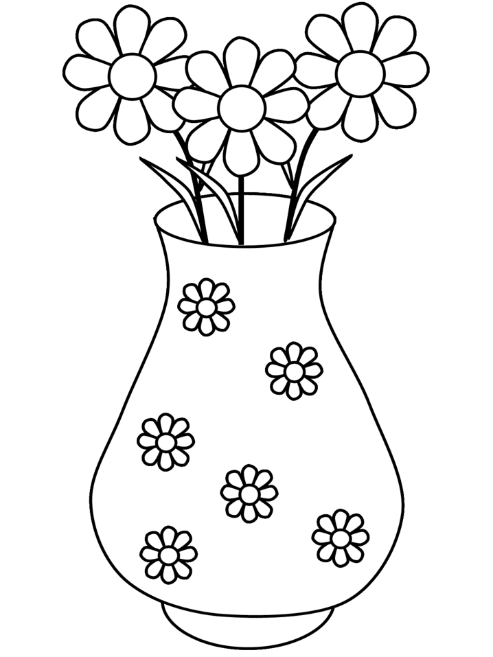 Цветы ромашки в вазе 
