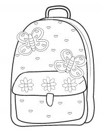Красивый рюкзак для девочки с бабочками 