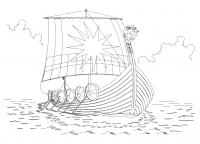 Боевой корабль древней греции. 