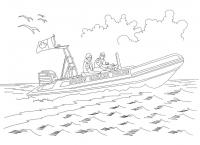 Морская полиция канады на катере 
