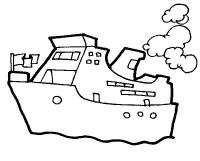 Раскраска корабль круизный лайнер 