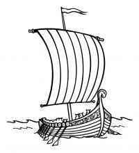 Корабль с веслами 