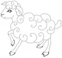 Раскраски соедини по точкам детская раскраска овечка, соедини и раскрась 