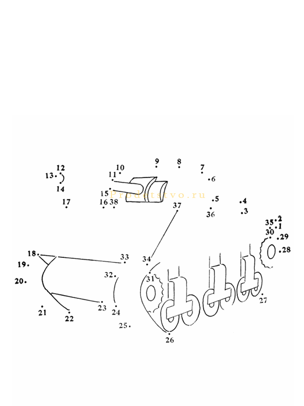 Соедини по цифрам, танк 