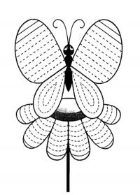 Штриховка бабочка 
