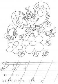 Раскраска мотыльки. раскраска бабочки, бабочка, мотылек, цветы, школьные прописи для детей, рисунки прописи для дошкольников, подготовка к школе 
